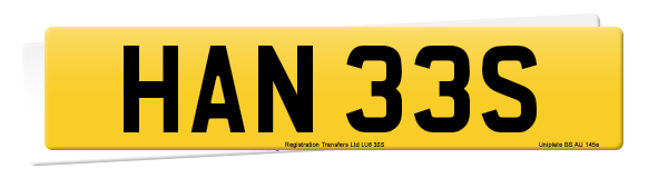 Registration number HAN 33S